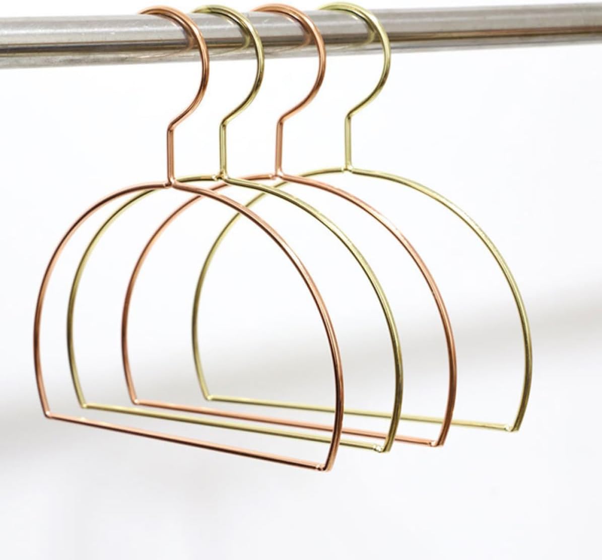 Semicircular Metal Scarf Hanger Golden Iron Organizer for Closet image 2