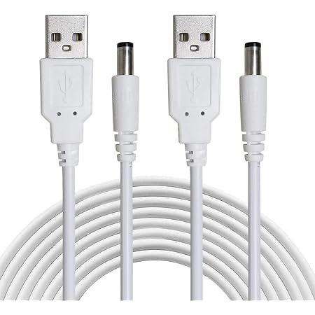 HOUSE CLOUD Cavo Alimentazione USB To DC 5V - Connettore Maschio 2.0x0.6mm, Per Luci LED, Router, Telecamere CCTV