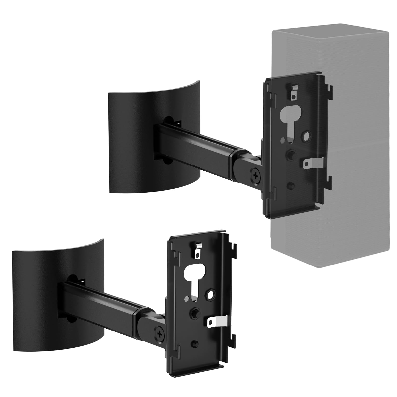 Lot de 2 supports muraux et de plafond pour haut-parleurs Bose UB-20, UB-20 Series II, WB-50 II, Lifestyle Serie, Soundtouch, angle réglable, noir