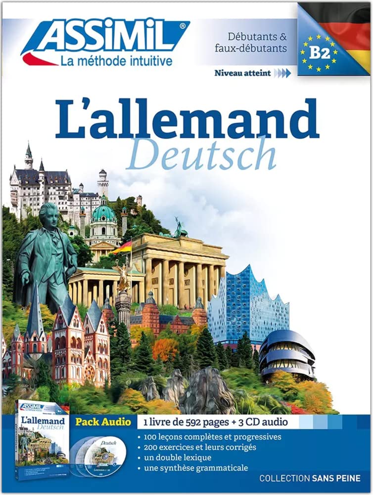ASSiMiL L'allemand - Audio-Sprachkurs - Niveau A1-B2: Deutschkurs auf Französisch für Anfänger und Wiedereinsteiger, Lehrbuch + 3 Audio-CDs (Senza sforzo)