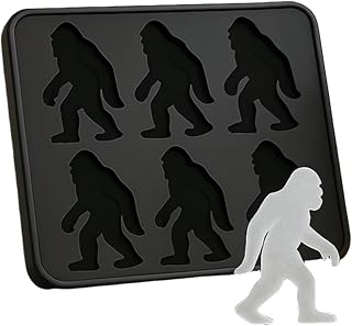 Bigfoot Ice Mold, 2026 New Sasquatch Shape Silicone Ice Cube Molds, 6 Cavity Monster Ices Sculpture Tray, Sasquatch Shape Reusable Freezer Mold, for Whiskey Drinks DIY Ices Cubes