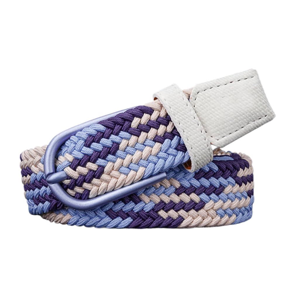 Jiary Men's A Braided Stretch Belt For Nd Wo Multicolored Woven Golf Belt Elastic Jean Belts Casual Work Belts,,105Cm/41.3''