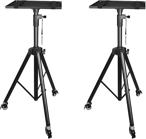 XIAOSAKU - Soporte para proyector para ordenador portátil, soporte multifuncional para DJ, trípode de altura ajustable, soporte plegable para