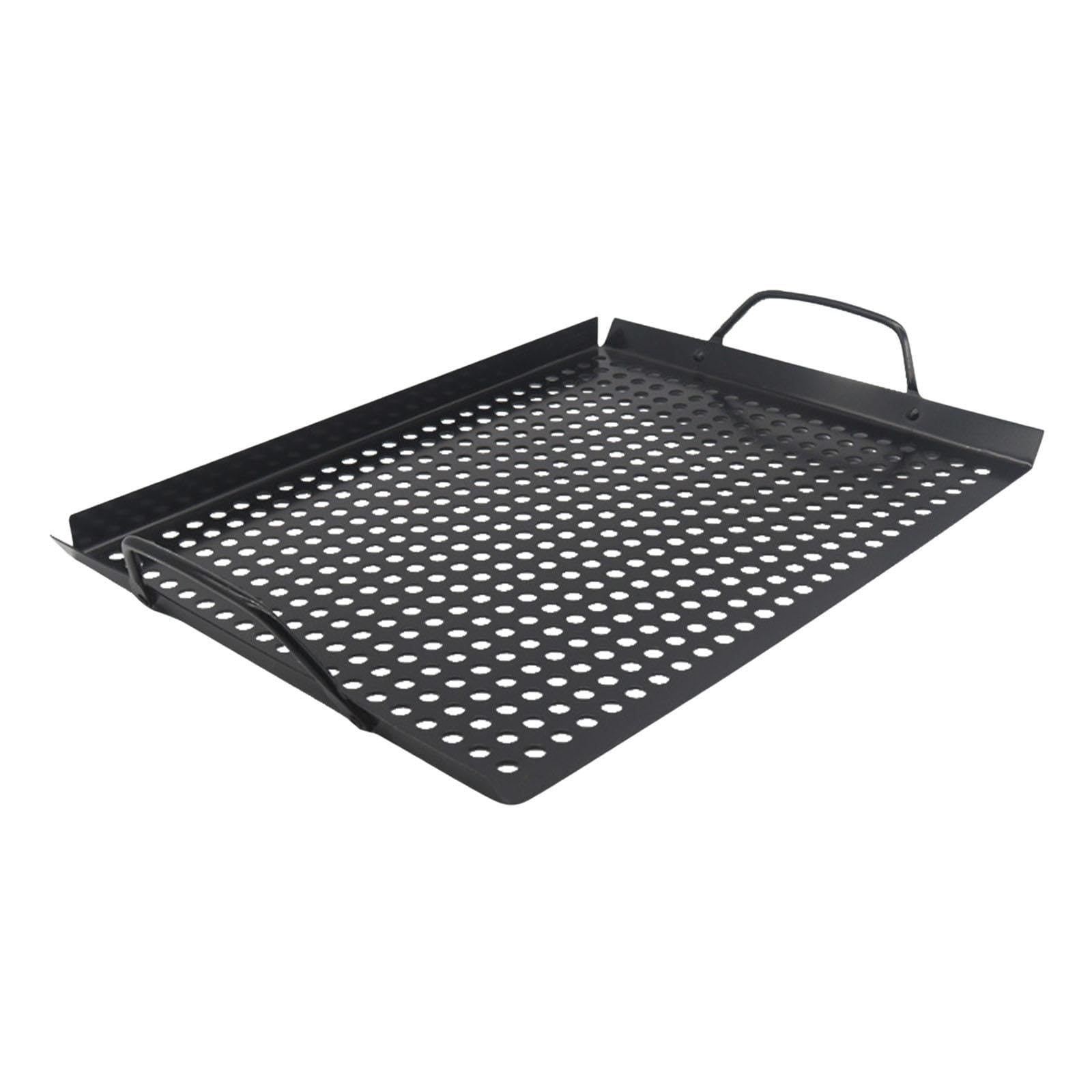 Plaque de barbecue avec trous pour ustensiles de cuisine en intérieur et extérieur 43,4 x 28,3 x 2,2 cm