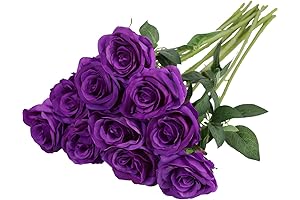 Nubry Artificial Purple Rose Flowers