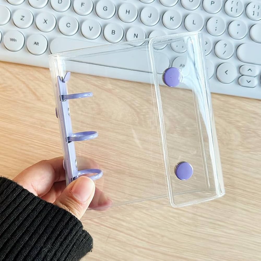 【qub】透明シール帳 クリアシール帳 透明 シール帳 手帳カバー バインダー 最安値