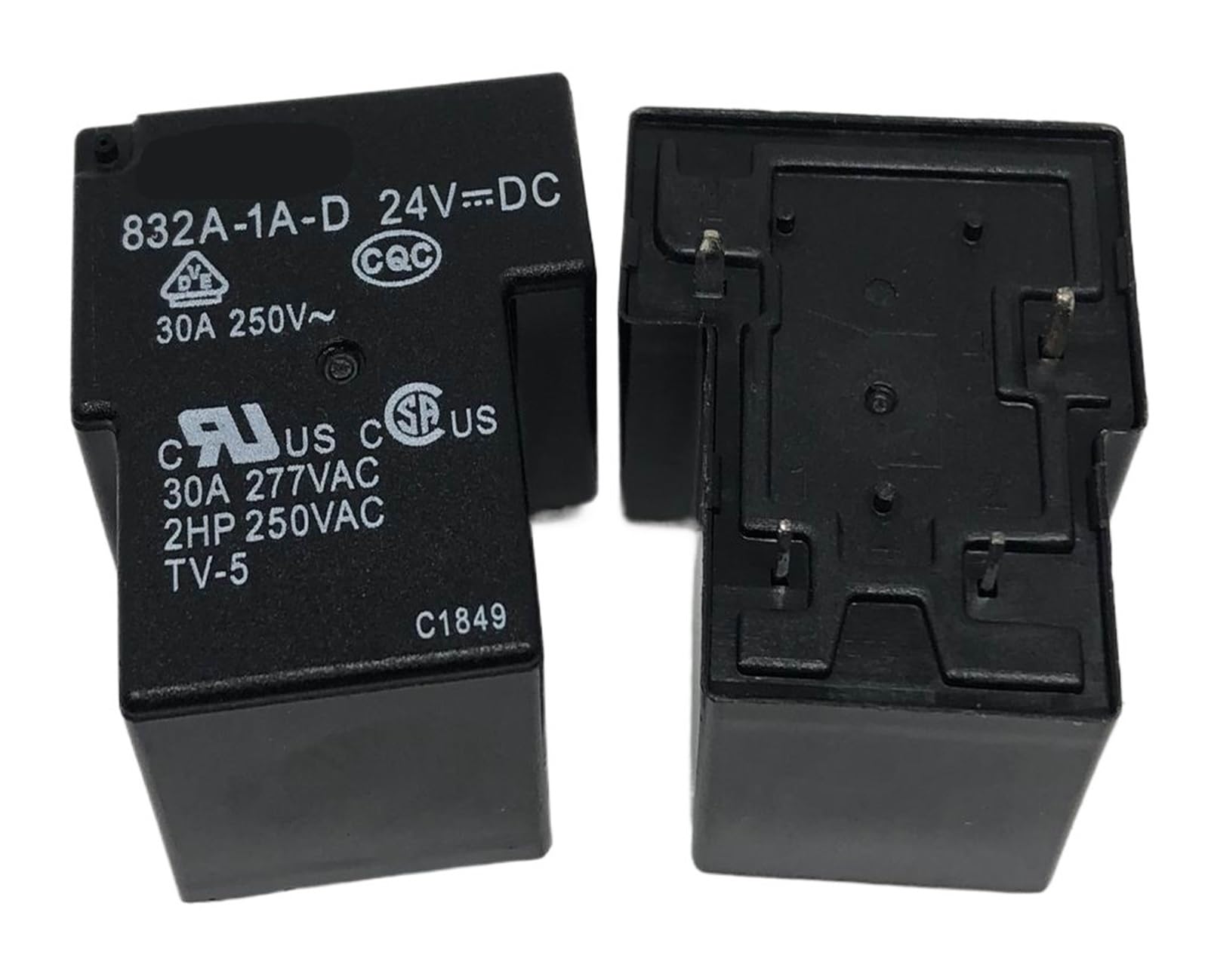 Relé 24VDC 832A-1A-D con 4 pines y capacidad de 30A para control de energía estable 3