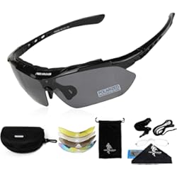 Gafas Marca 100 Ciclismo FREE SOLDIER Gafas Ciclismo Hombre Gafas tácticas Militares Gafas Motocross anti-UV400 Gafas de Sol polarizadas 5 en 1 para MTB Airsoft Correr, Pescar, Conducir, Deportes al Aire Libre