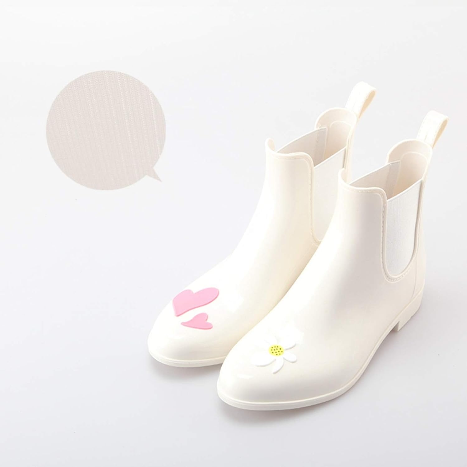 [KAPE1] レインブーツ レディース ショート おしゃれ ヒール 軽い 軽量 レインシューズ ブーツ ジュニア 女の子 黒 長靴