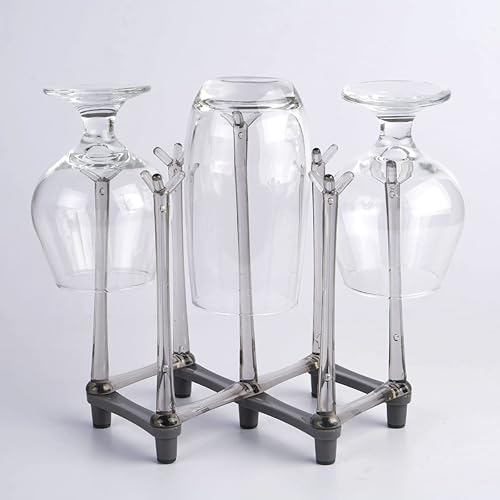 Miniatura 4 de Estante de secado retráctil para tazas, soporte escurridor de vidrio para beber, organizador de drenaje de biberones y botellas deportivas, árbol de