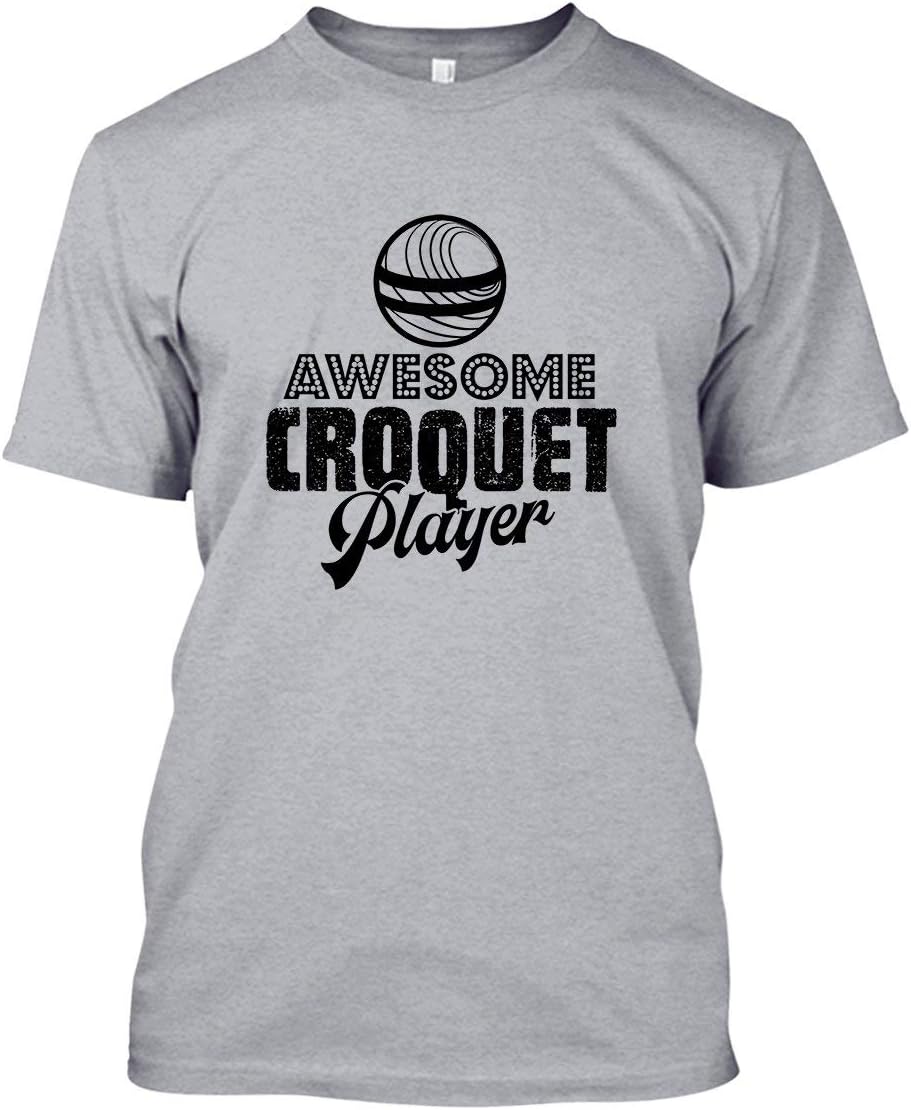 Cool Awesome Camiseta de croquet con manga corta, playera de algodón