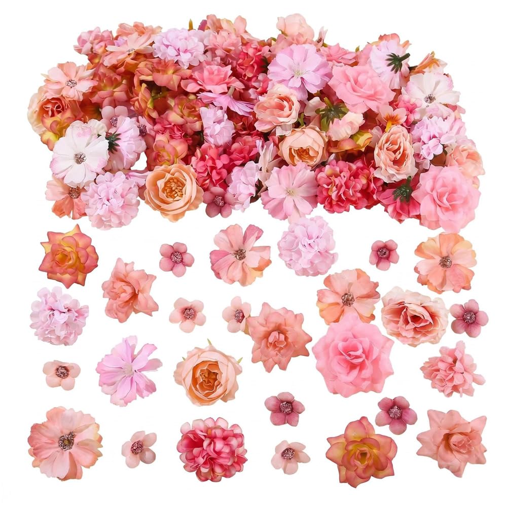 50 Mini Fabric Flower Heads for DIY Hair Accessories and Floral Crowns — image 1