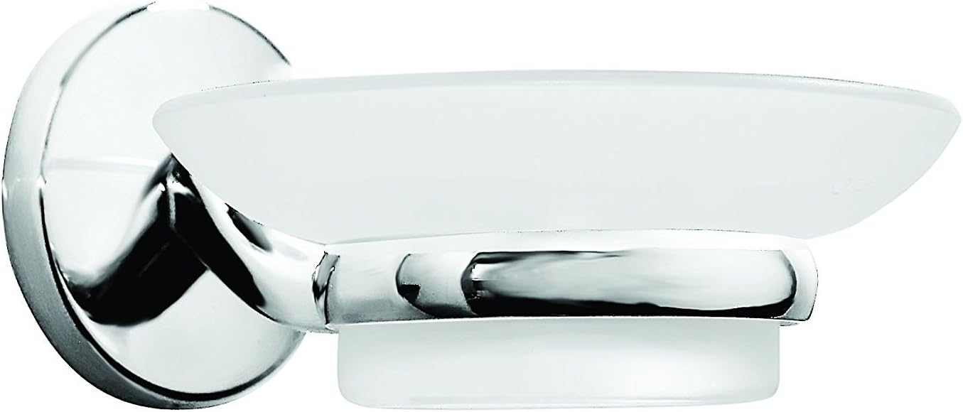Croydex QM641941 Hampstead Wall Mounted Soap Dish with Zinc Alloy Construction, Chrome
