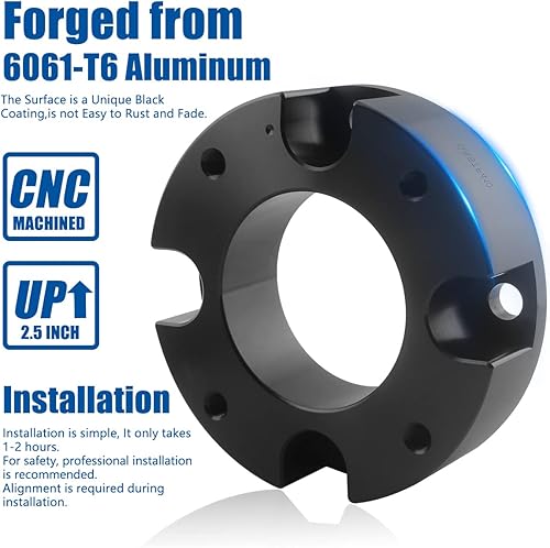 Vista 4 de GAsupply Kits de elevación de nivelación delantera de 2.5 pulgadas, compatibles con Toyota Tundra Sequoia 2WD 4WD 2007-2024, espaciadores