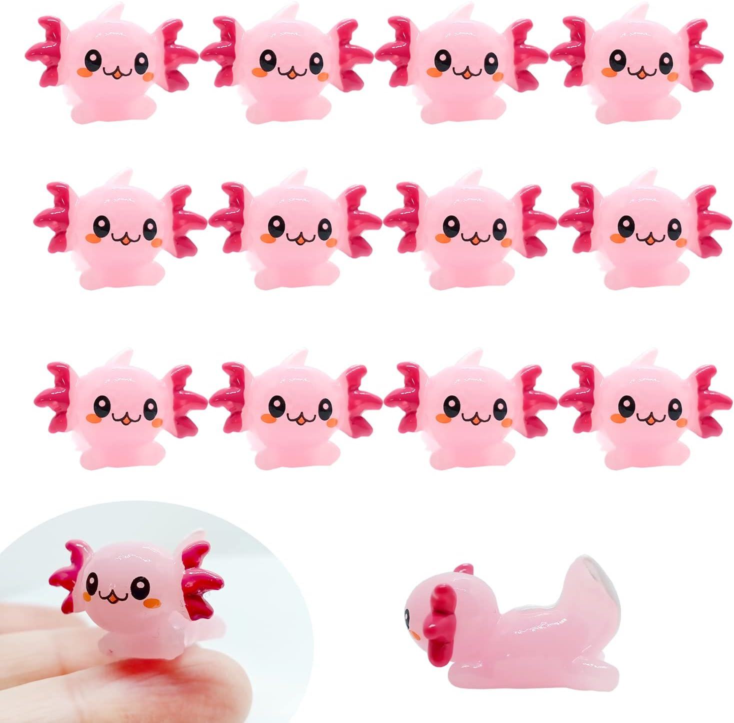 48 PCS Animal Charms Axolotl Breloques En Résine Pour La