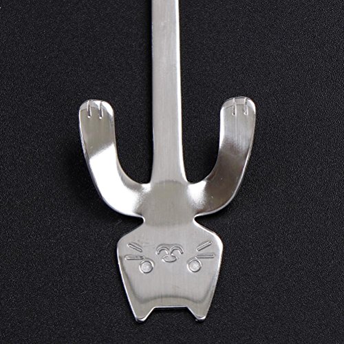 4 Pcs/Set Coffee Spoon Mini Cat Hugging Kitty Spoon,Tea Soup Sugar Dessert Appetizer Seasoning Bistro Spoon,Hanging Cup Spoon By Obangong #TOP1