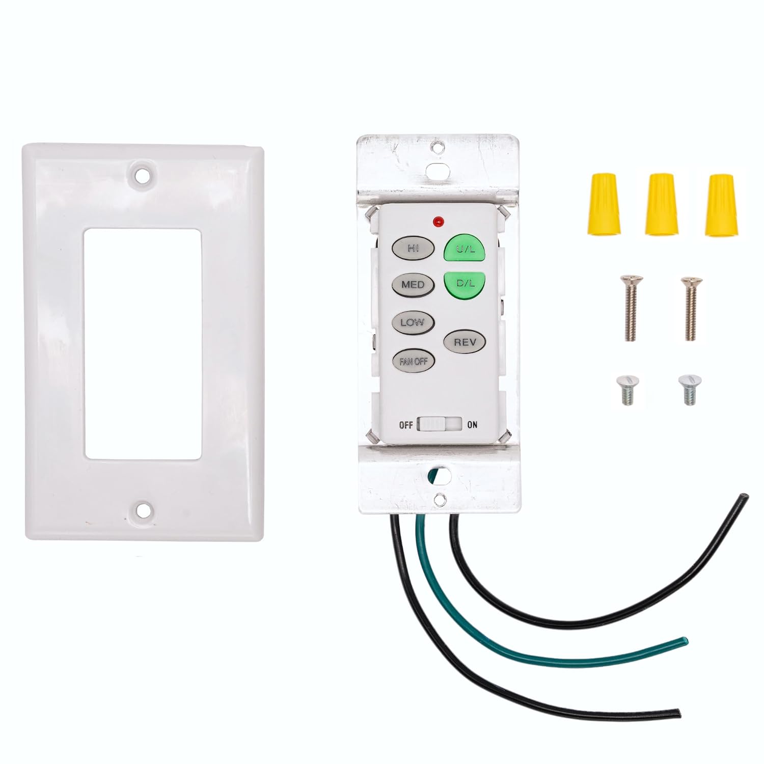 C23 Wall Control Replacement W/Reversing, Fan Speed, & Light, NO Logo by Comfort Direct