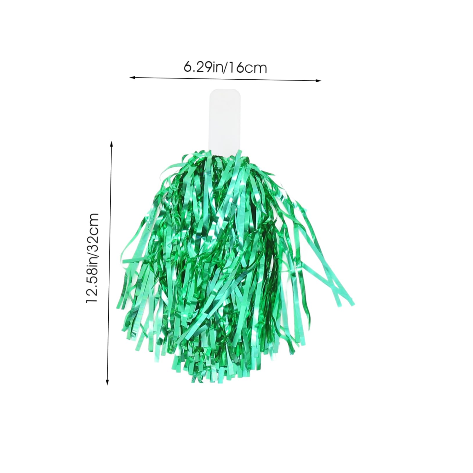 HEMOTON 12Pcs Reusable Cheerleading Pompoms Metallic Cheerleader Balls for Performance Props Vibrant Colors for Sports Events Dance Parties and Cheer Competitions