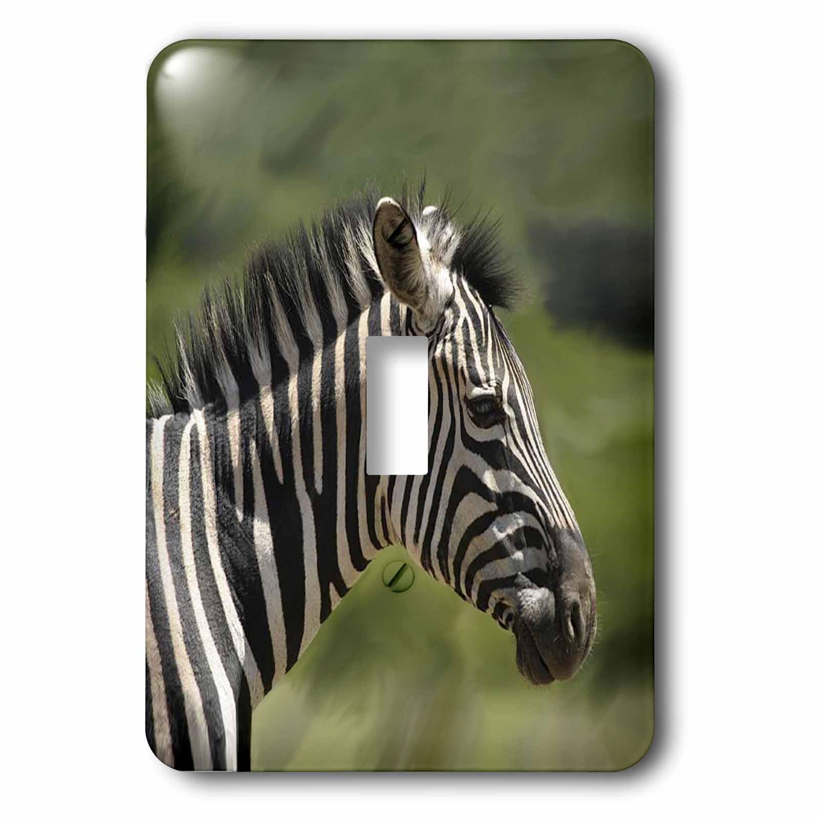 Interrupteur à bascule simple 3dRose lsp_1240_1 Zebra pour décoration murale