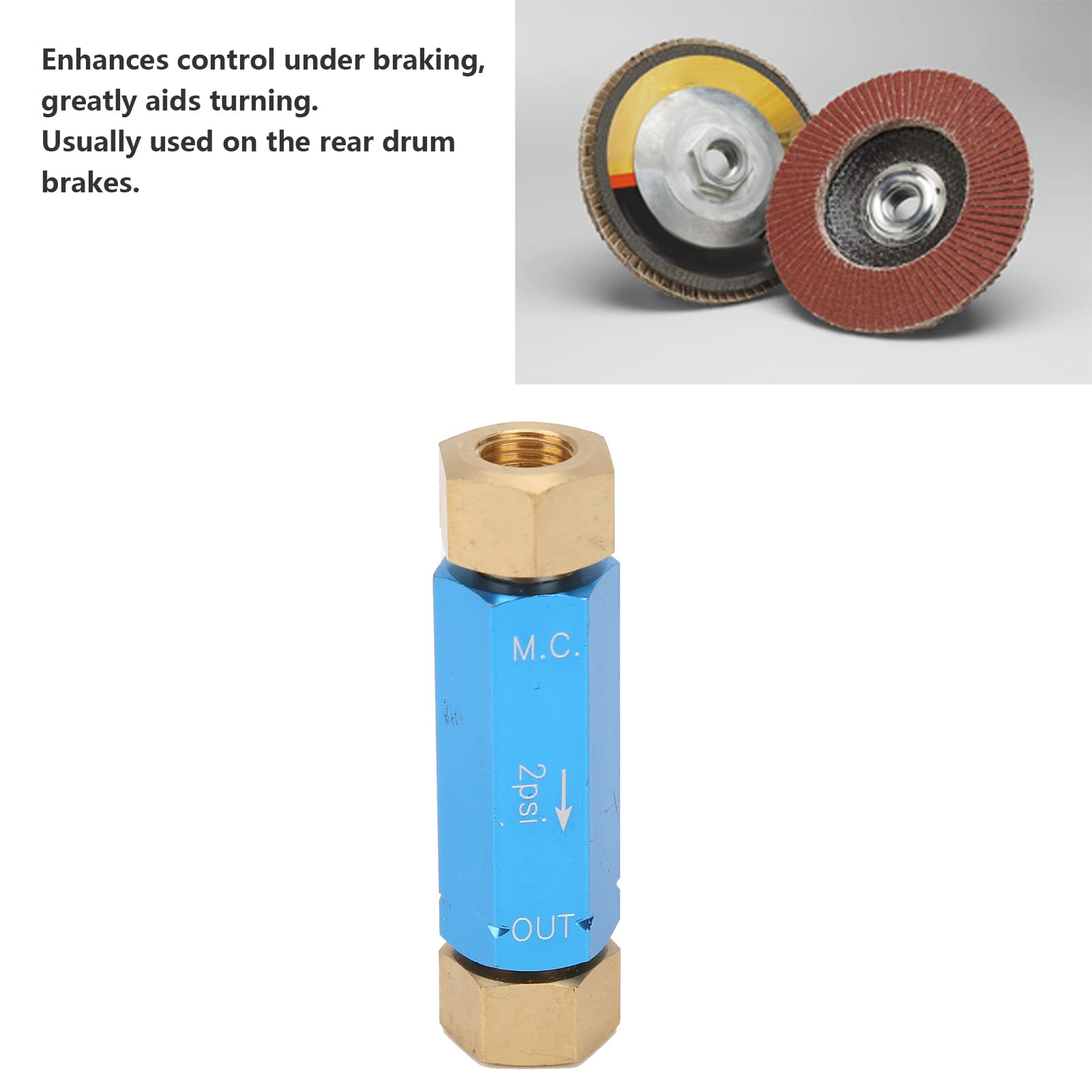 Generic Valve Résiduelle en Alliage D'aluminium Haute Résistance 2 Lb 260-3278 pour Disque 3/8-24 Pouces, Favorise les Virages Pendant le Freinage, pour les Voitures de Course, la Dérive