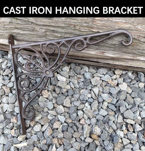 KiaoTime-Cast-Iron-Hanging-Hook-Bracket-Wall-Hanger-12-Deep-Outdoor-Indoor-Wall-Hanging-Bracket-Hooks-for-Pots-Basket-Bird-Feeder-Wind-Chime-Lanterms-Hanger-Hardware-Bracket KiaoTime Cast Iron Hanging Hook Bracket Wall Hanger 12 Deep Outdoor Indoor Wall Hanging Bracket Hooks for Pots Basket Bird Feeder Wind Chime Lanterms Hanger Hardware Bracket