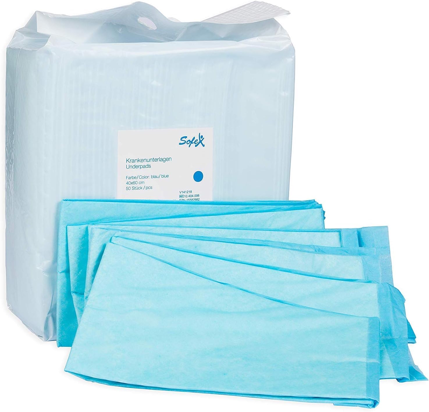 Sofex Inkontinenzunterlagen Einweg 40x60 cm – 50 Stück, 5-lagig – Schutzunterlagen, Inkontinenz Bettunterlage, Unterlagen Bett Inkontinenz, Wickelunterlage, saugstark und rutschfest