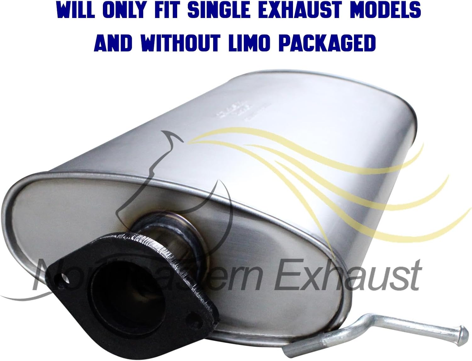 Northeastern Exhaust | Stainless Steel Exhaust Muffler Compatible for 2003-2011 Ford Crown Victoria 4.6L | Free Clamp and Gasket Included | Automotive Replacement Part