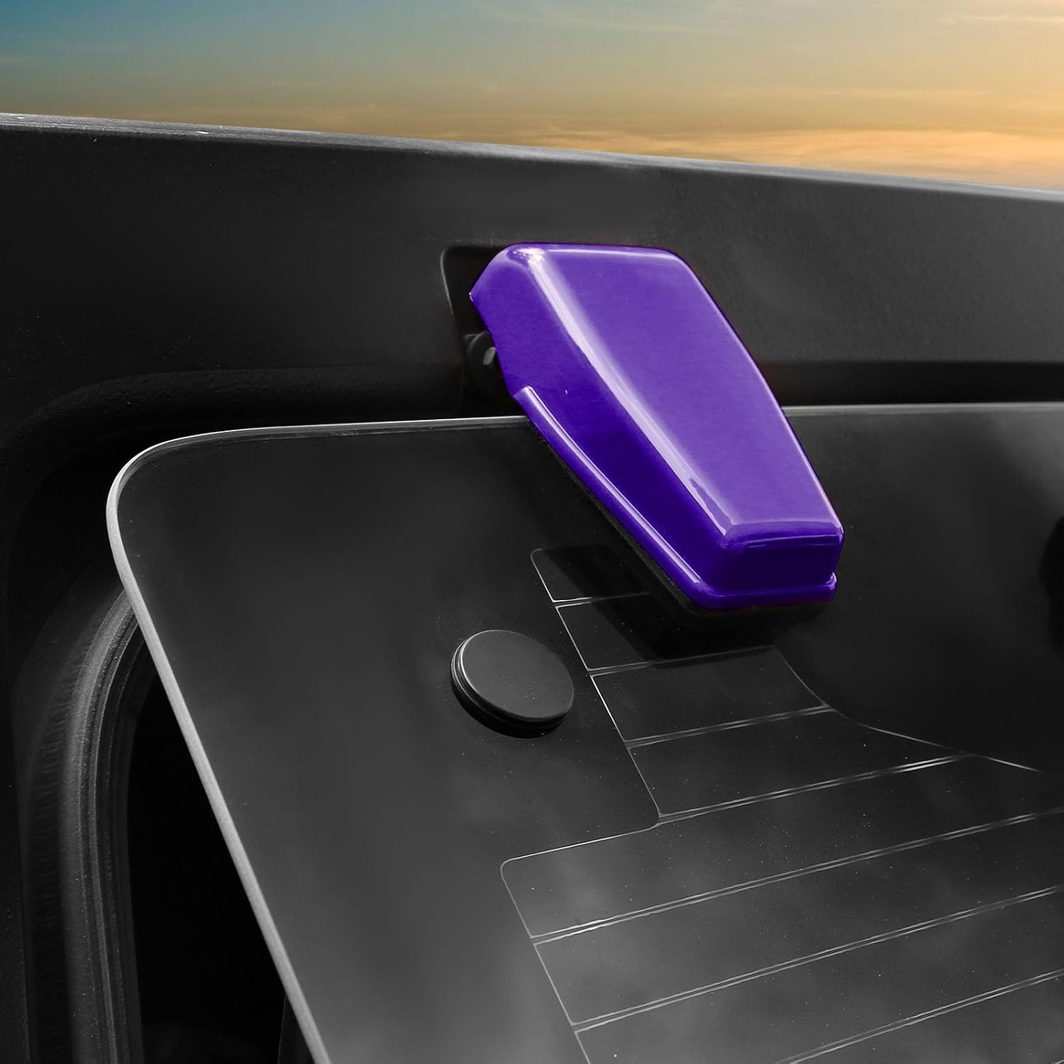 Rear Tail Window Hinge Decorative Cover Trim Compatible with 2007-2018 Jeep Wrangler JK JKU Exterior Accessories (Purple)