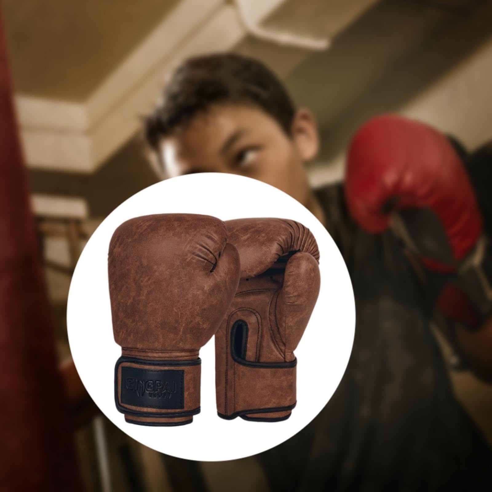 Boxhandschuhe Profi Boxhandschuhe Trainingshandschuhe Punchinghandschuhe Sparringhandschuhe mit Atmungsaktivem Pu für Fitnessstudio Kampfsport M