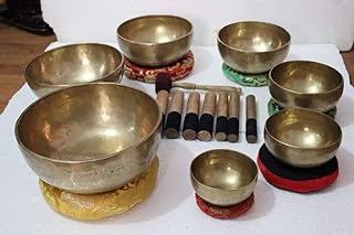 Chakra Healing Tibetan Singing Bowl - Set of 7 - Hand Hammered Tibetan Meditation