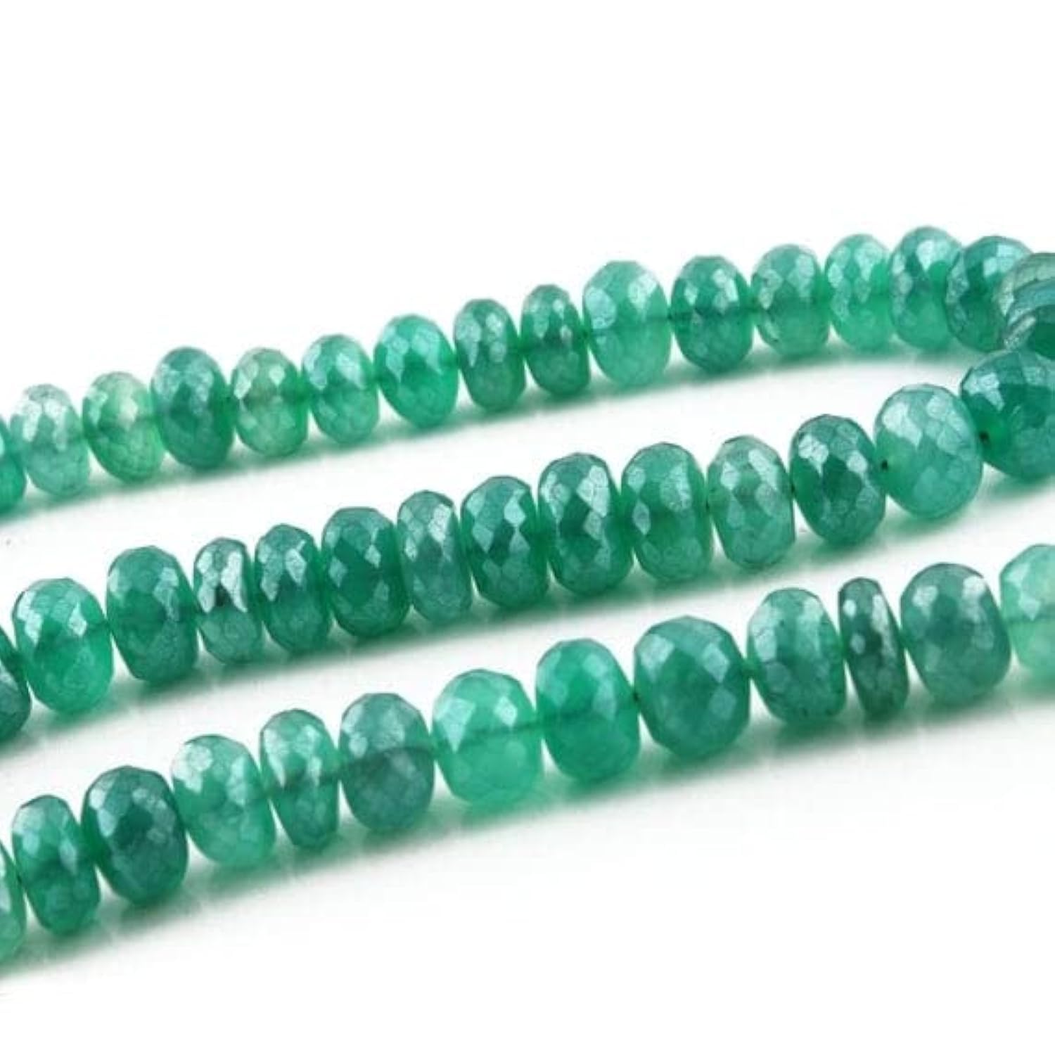 Rondelles en onyx vert véritable plaqué argent 9-11mm pour la création de bijoux DIY