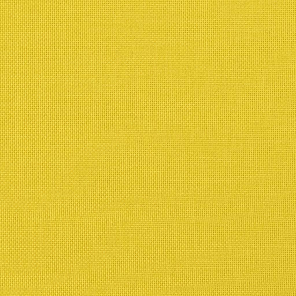 Juego de 2 piezas de sofá con cojín de ruedas, tejido amarillo claro para salón, resistente y transpirable, asiento acolchado grueso y reposabrazos, estructura de madera contrachapada