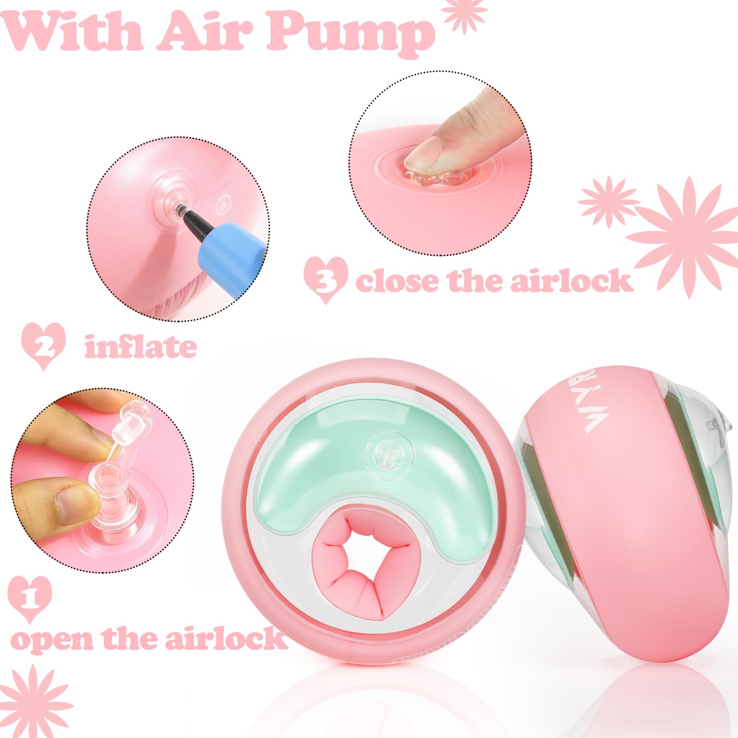 WYRIAZA Braccioli Bambini 1-6 anni Braccioli Bambini con 3 Airbag Indipendenti Rotondi Comodo Design Antiscivolo 5-20KGS