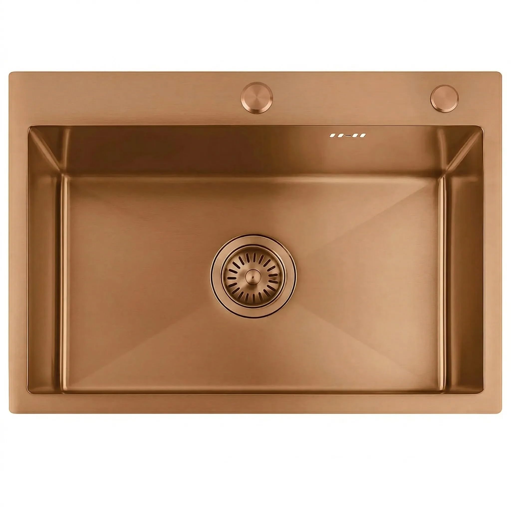 Rea- Edelstahlspüle Liam + Küchenarmatur Fresh Brush copper, Gebürstetes Kupfer