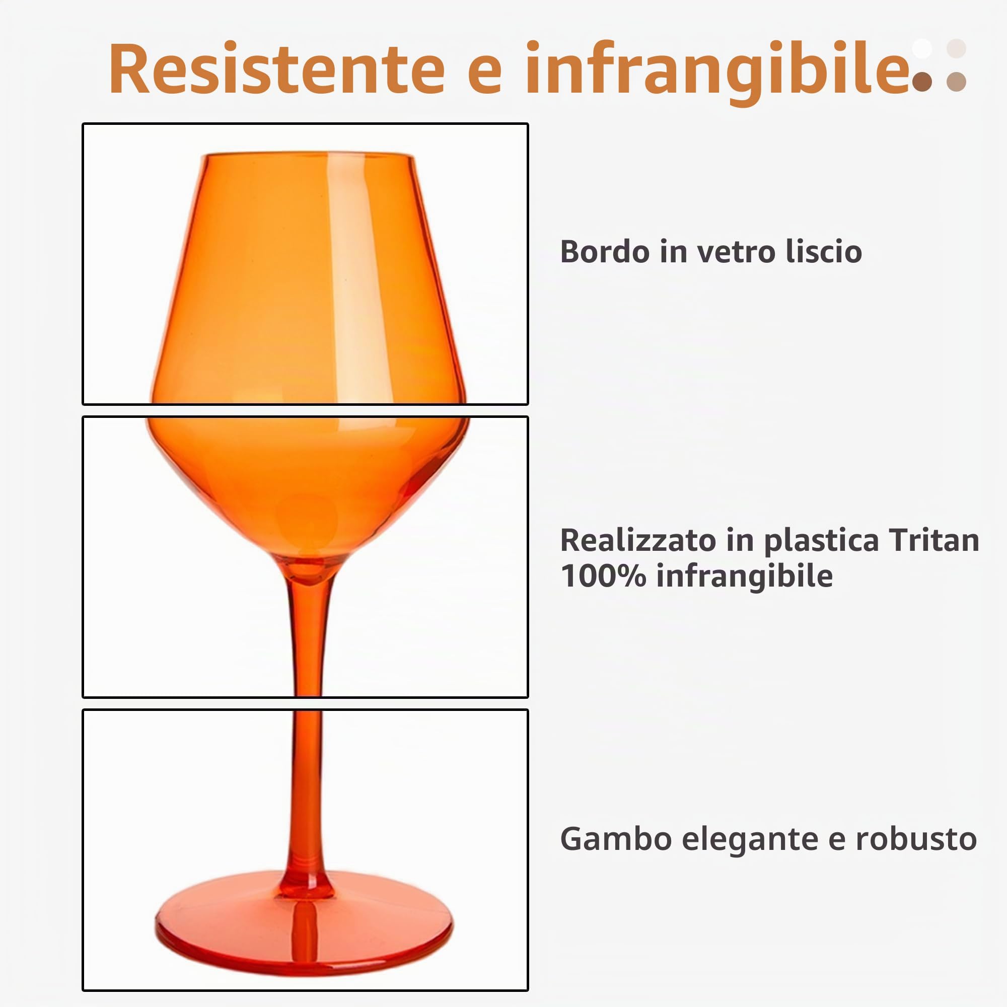 Bicchieri Da Vino Galleggianti Infrangibili Per Piscina - Set di 6 440 Ml - Bicchieri Da Vino Rossi A Stelo Lungo Per Piscina - Colorato