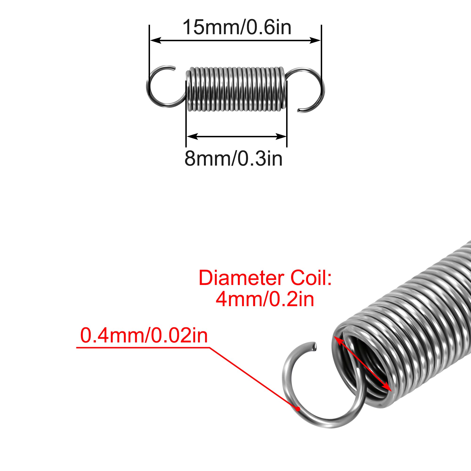 GUNGY Ressort De Traction 15mm Ressorts De Tension Avec Crochets à 90