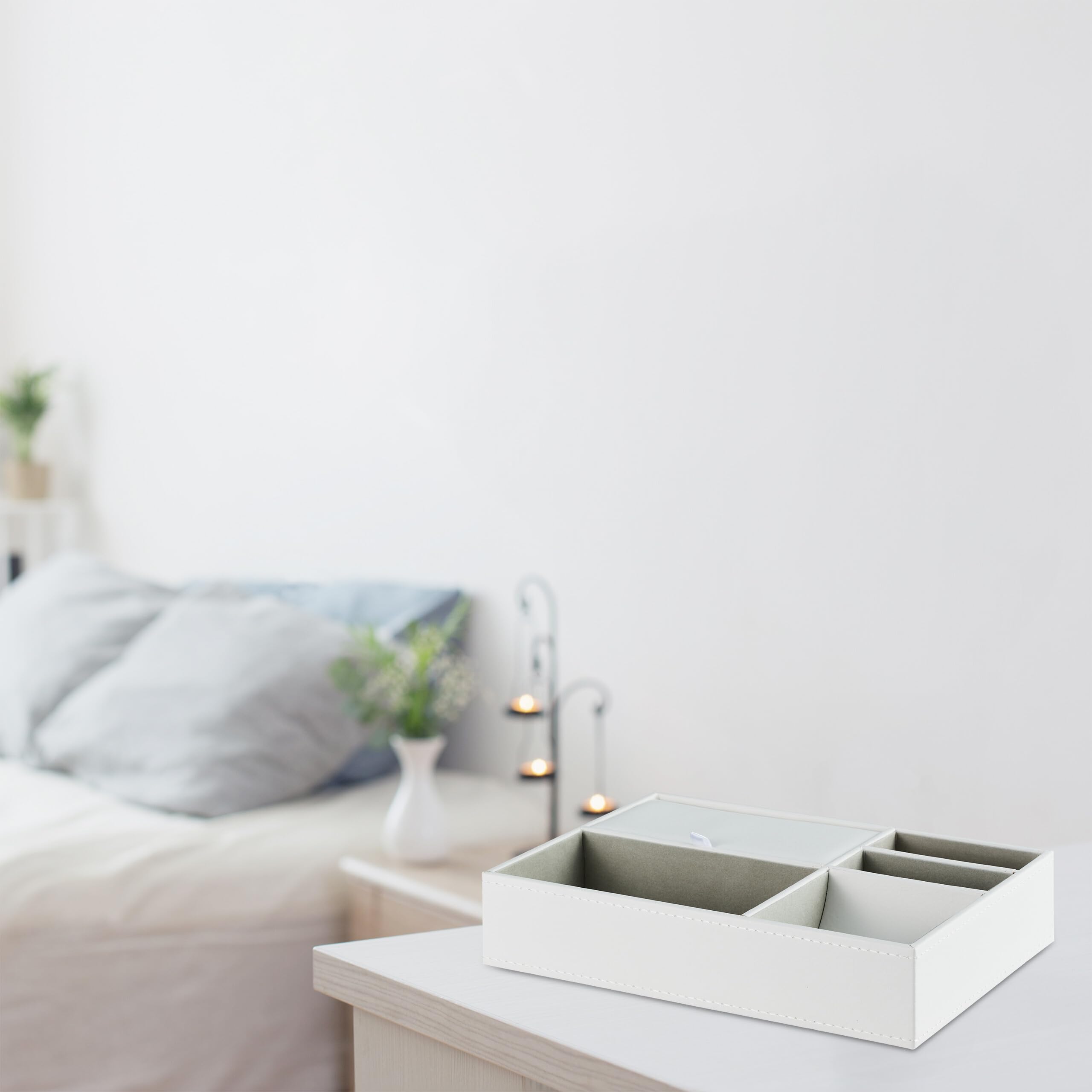 Relaxdays Taca na biżuterię, 5 przegródek, nowoczesne przechowywanie biżuterii, wys. x gł.: 5 x 25,5 x 18,5 cm, wkład do szuflady na biżuterię, czarny