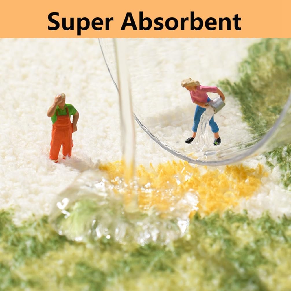 NIOKIT Cute Half Round Shower Door Mat,Semi Circle Microfiber Small Bathroom Rug,Ultra Soft Absorbent Non-Slip Foot Bath Mats Machine Washable Flower Indoor Outdoor Home Doormat(24" X 36",Type-5)