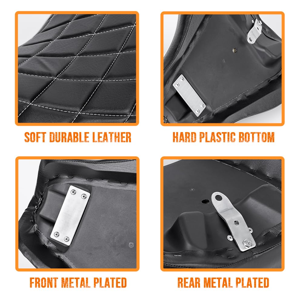 Motorcycle Solo Seat + Passenger Pad For Harley Sportster XL883 XL1200 – Replacement Riding Seat - View #14