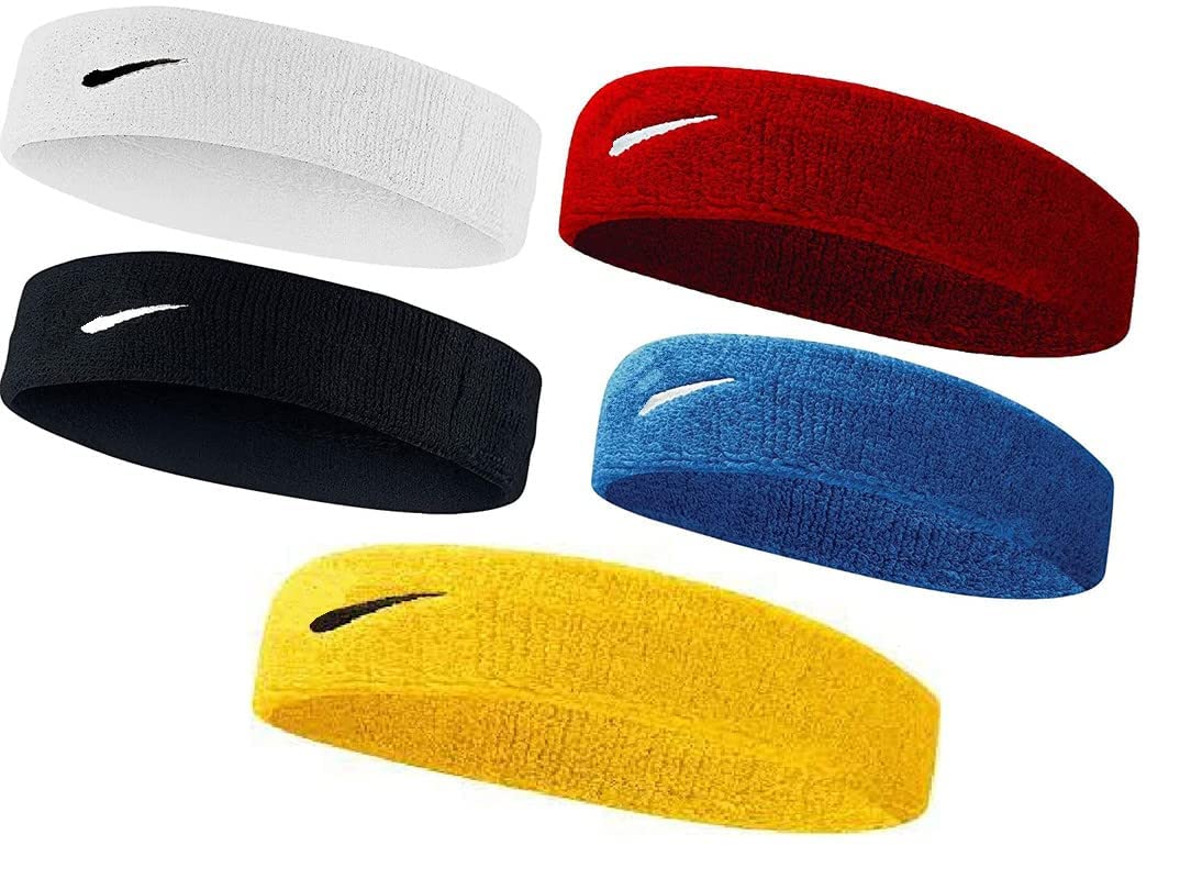 Funex® Headband Sports,Gym Workout,Yoga Sweatband-All Sports Wear Headband Fitness Band Unisex (Pack of 5 RED/Yellow/White/Black/Blue) (B0B6JTDLYB) Amazon Price History, Amazon Price Tracker