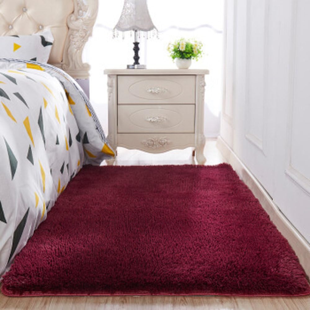 Tapis de cheveux en soie lavé haut de gamme pour chambre élégante