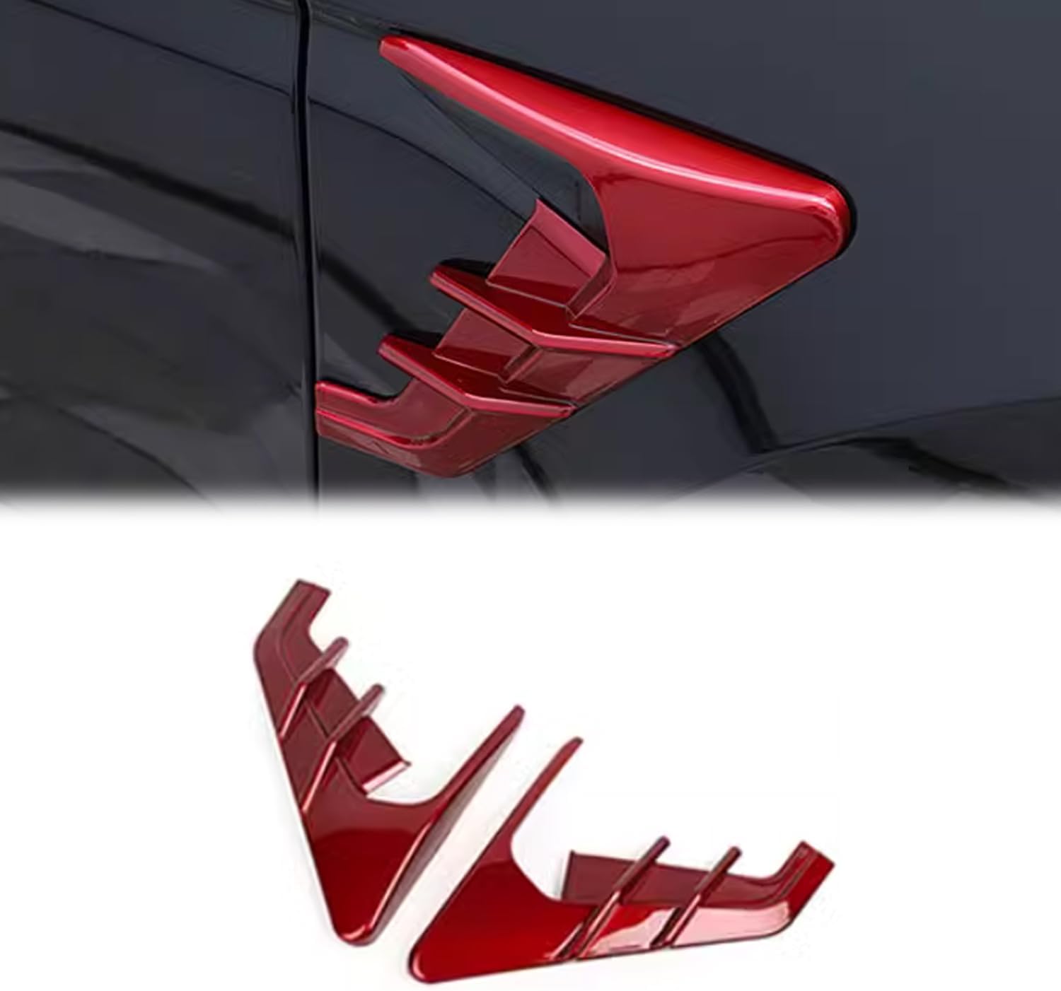 Side Camera Indicator Protection Cover for Tesla Model 3 Model Y Autopilot 2.0-3.0 Interior Side Camera Turn Signal Covers Trim Red