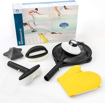 CosySpa Hot Tub Cleaning Kit | Maintenance Kit for Hot Tub | Cleaning Kits Tool Set for Hot Tubs | Spa Kit Includes Chemical Dispenser, Absorbent Foam, Pool Net, Brush & Glove