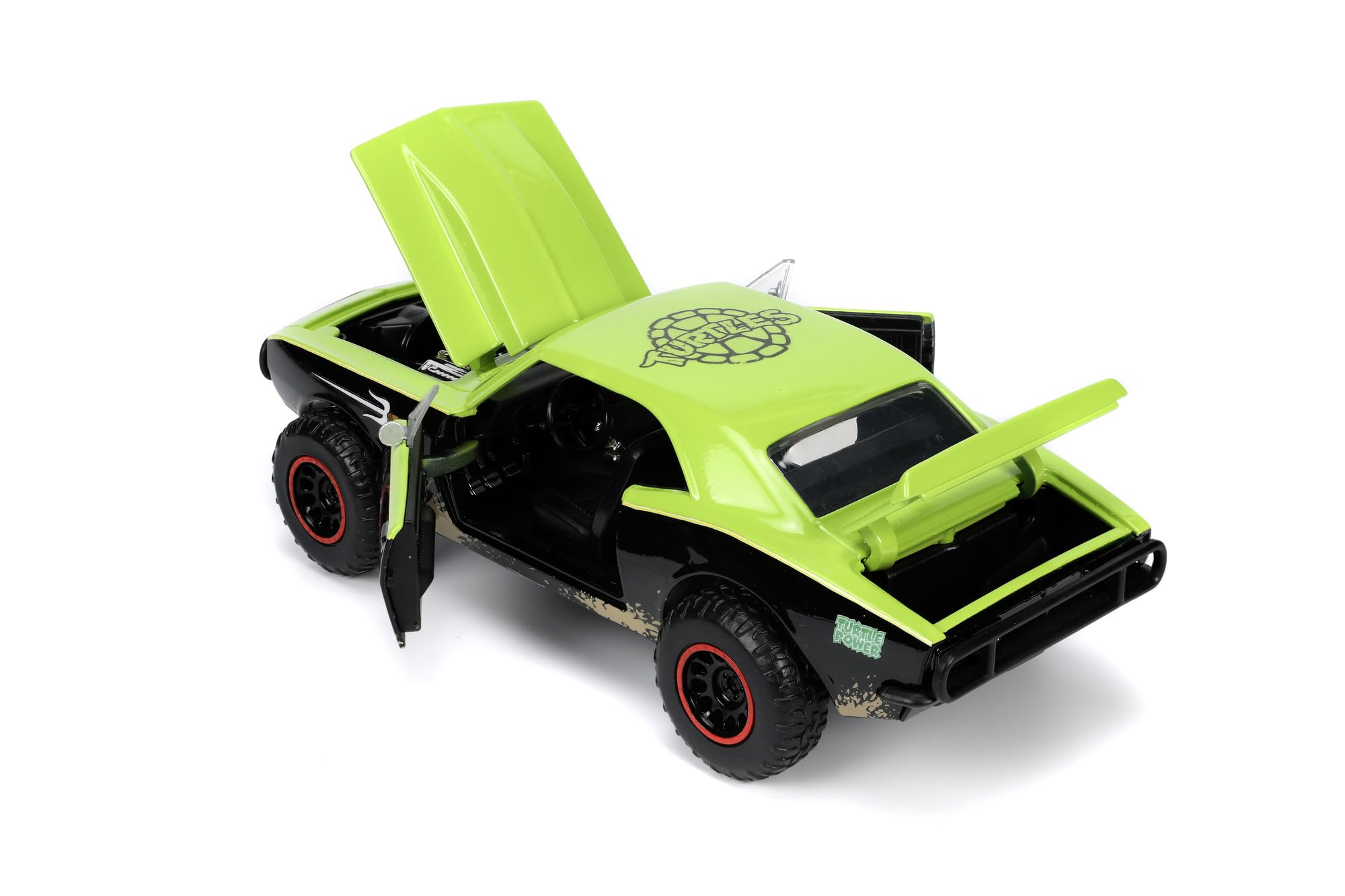 Jada Turtles Raphael Chevy Camaro 1:24, Muscle Car, inkl. Figur, bekannt aus Film und Fernsehen