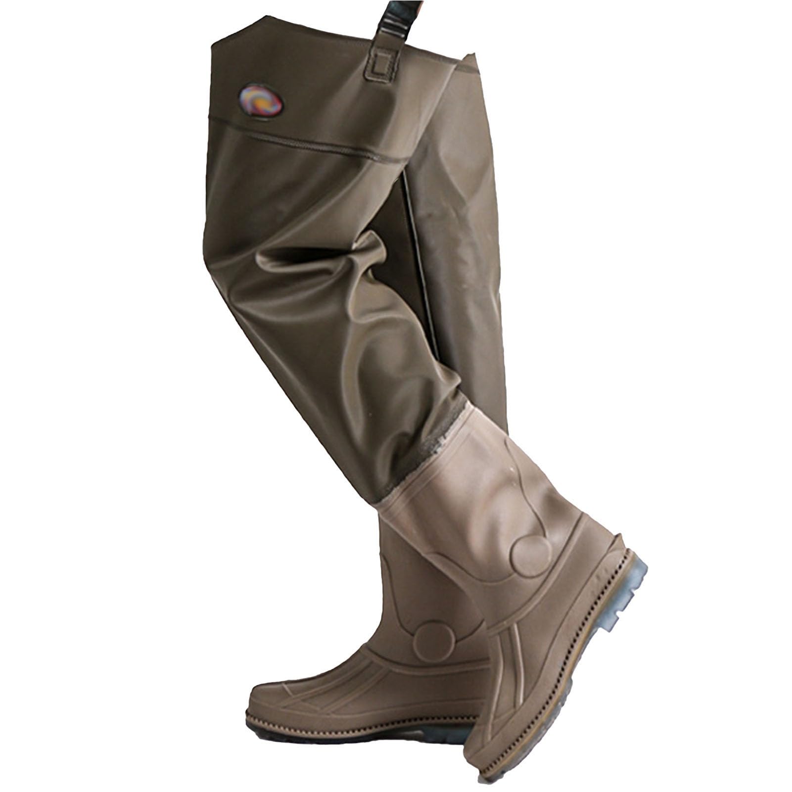 Stivali A Coscia Trampoliere impermeabile in PVC, stivale leggero con fascia elastica regolabile per la caccia alla pesca(Size:45 EU)