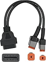 Vista 2 de 4 6 PIN motocicleta OBD2 diagnósticos conector 4PIN 6PIN 2 en 1 motocicleta OBD adaptador de extensión