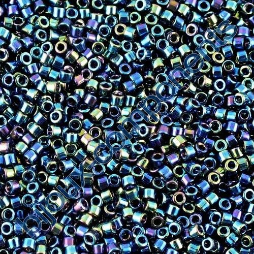 5 g Miyuki DELICA Seed Beads Rocailles, Size 11/0, Black Ab (# DB0005), Japan, Glass