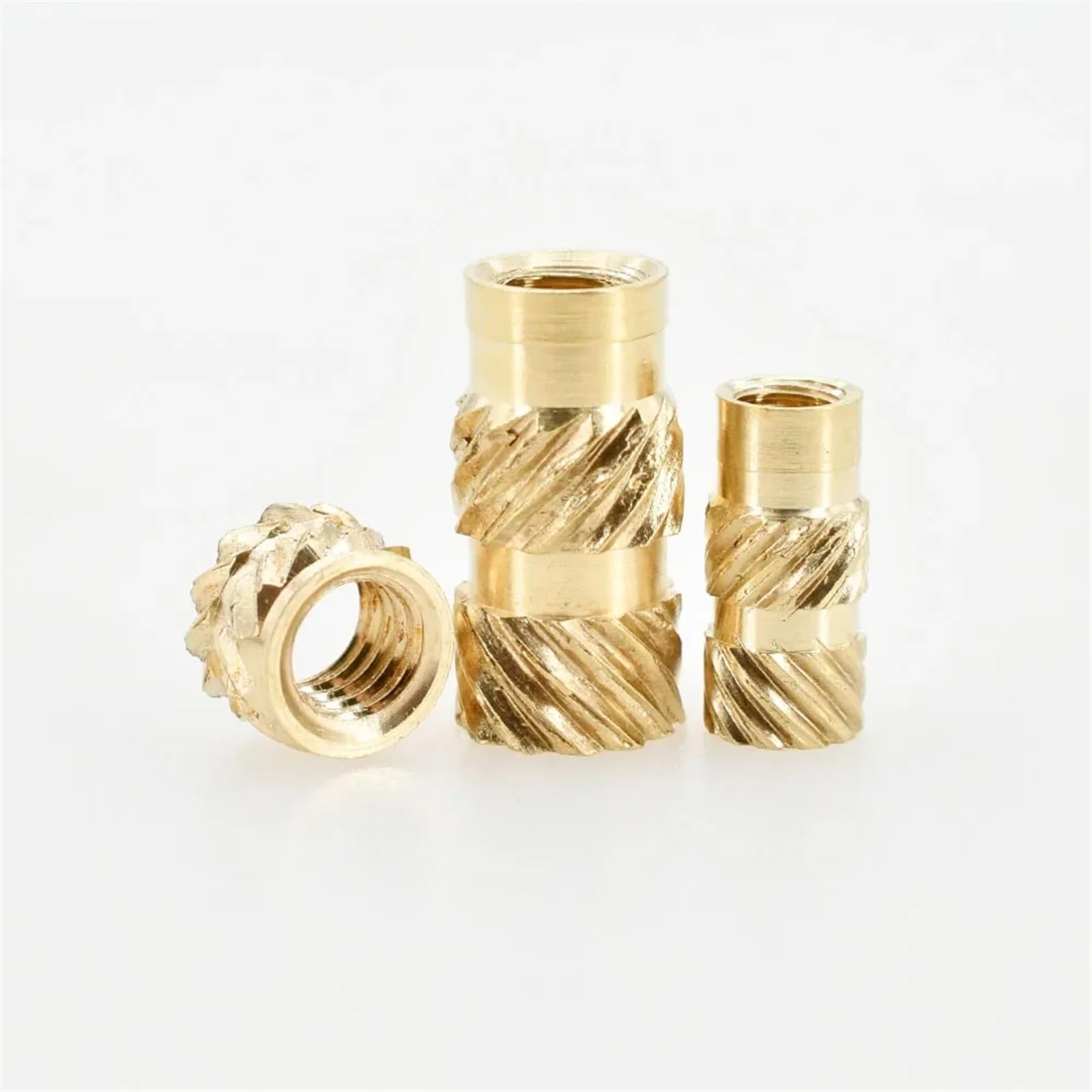 Tuercas Moleteadas de Latón 200/300/500 Uds. Tuerca termofusible de inserción de latón M2 M3 M4 M5 M6 insertos de impresión 3d roscados métricos de calor tuercas insertables de fusión en caliente Nuts