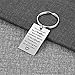 iWenSheng Step Dad Keychain Gift - Father's Day & Birthday Gift for Step Dad, Stainless Steel, Silver, Thank You Jewelry