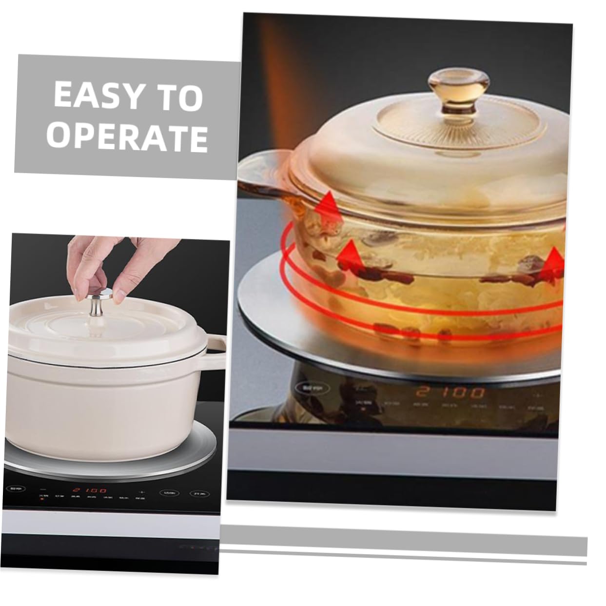 OKUMEYR Stainless Steel Induction Heat Diffuser Plate Gas Stove Accessory for Induction Hob